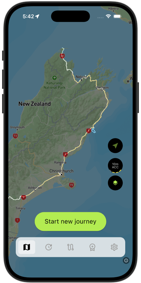 MemoLanes app interface