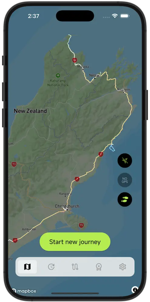 MemoLanes app interface showing a map with exploration paths